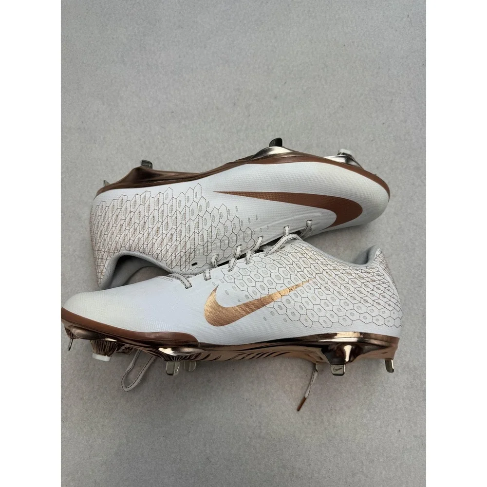 Nike Vapor Ultrafly Elite Football Cleats Mens Sz 14 White Chrome Metallic